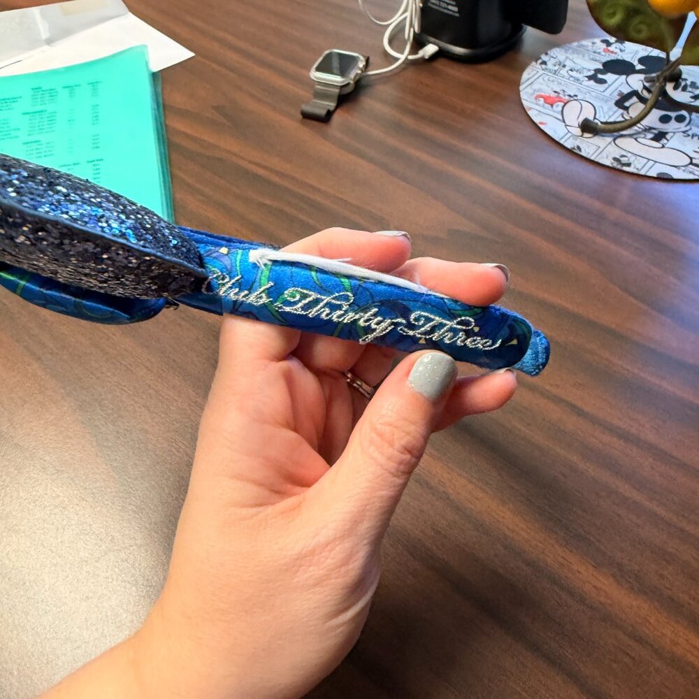 DISNEYLAND CLUB 33 BLUE SEQUINED EARS HEADBAND - Picture 3 of 5